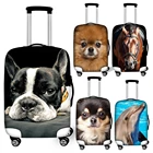 Чехол для чемодана, водонепроницаемый, с 3d-изображением животных, собак, дельфинов, кошек, лошадей, 18-32 дюйма