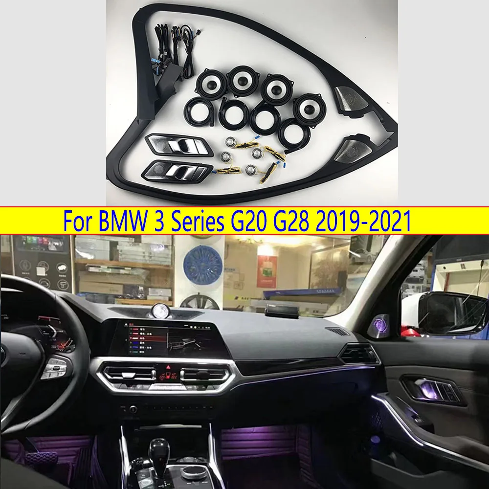 

Led Ambient Light Speaker Cover Horn Door Interior Atmosphere Lamp illuminated Strip For BMW 3 Series G20 G28 2019-2021