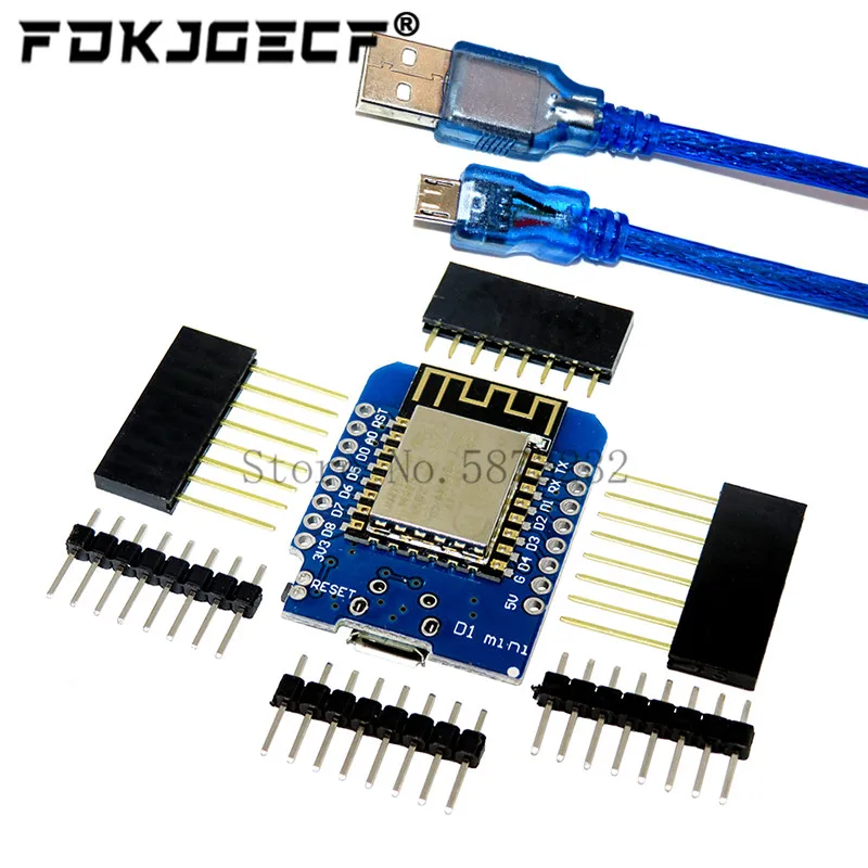 Мини модуль WeMos D1 ESP8266 ESP 12 12F мини плата макетная с Wi Fi Micro USB 3 V на основе 8266EX 11