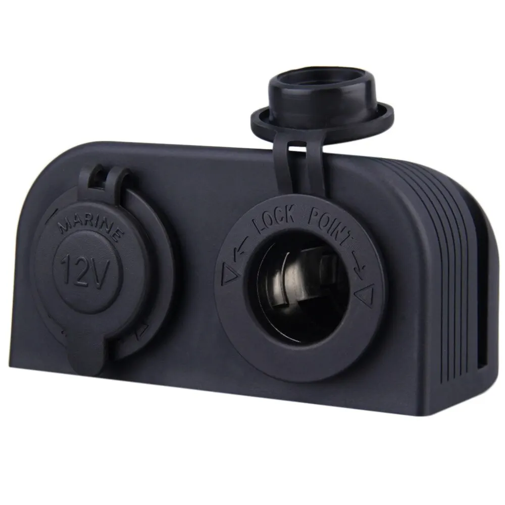 

Универсальный Водонепроницаемый двойной разъем питания прикуривателя, профессиональный прикуриватель с подставкой для палатки, автозапч...