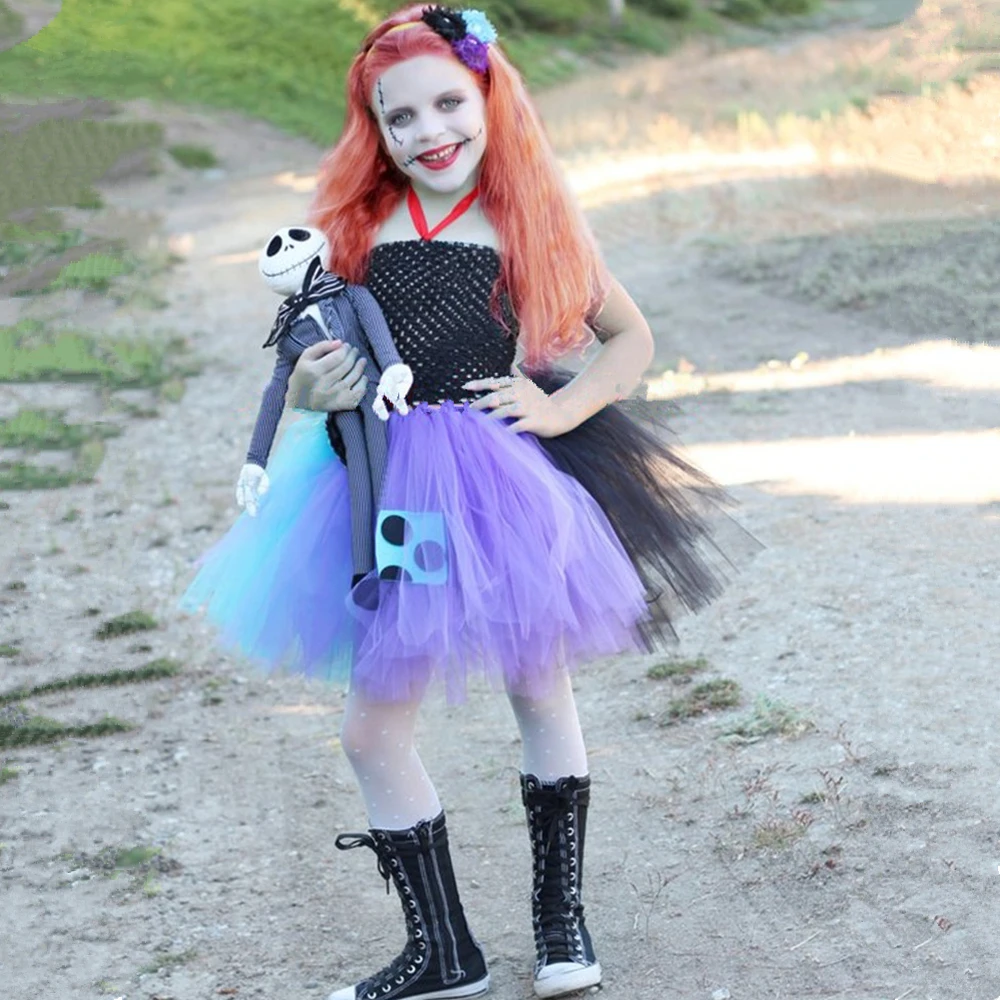 Тряпичная кукла юбка-пачка для девочек платье с принтом &quotКошмар перед