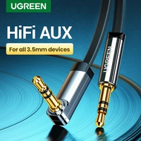 ugreen 3 5mm audio cable stereo aux jack to jack cable 90 degree right angle auxiliary cord for beats iphone ipod ipad tablets