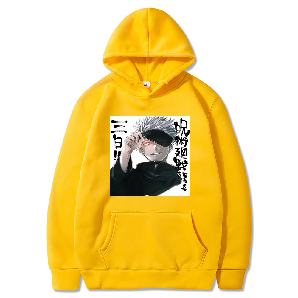 

Jujutsu Kaisen Comics Hoodies Winter Warm Clothes Manga Manga Printed Tops Fashion Hip Hop Japanese Style Streetwear Male