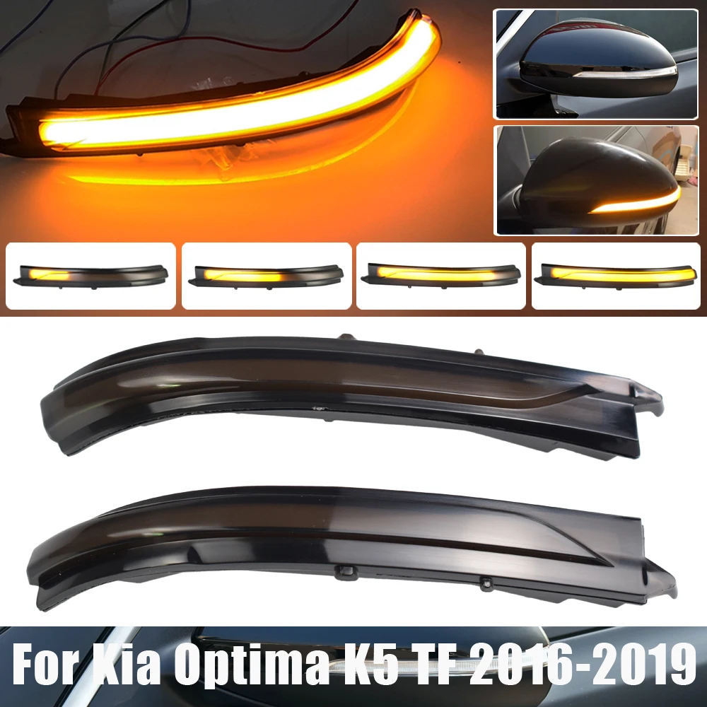

2pcs Dynamic Blinker LED Turn Signal For Kia K5 Optima MK4 JF 2016 2017 2018 2019 Light Mirror Indicator Sequential