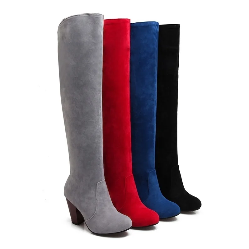 

thick Autumn high and heel winter new tube large boots women's Boots