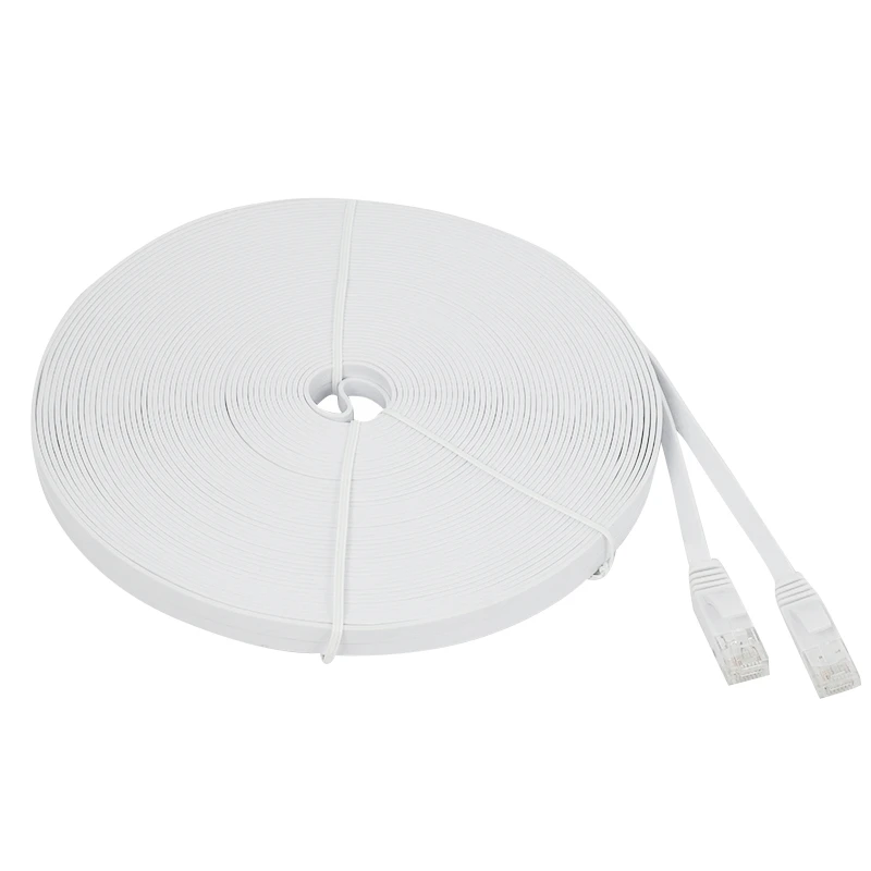Ethernet-Кабель Cat 6 100 футов (30 метров) плоский тонкий длинный Интернет-кабель
