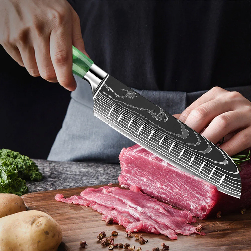 Набор кухонных ножей Лев острый шеф-повар из высокоуглеродистой нержавеющей