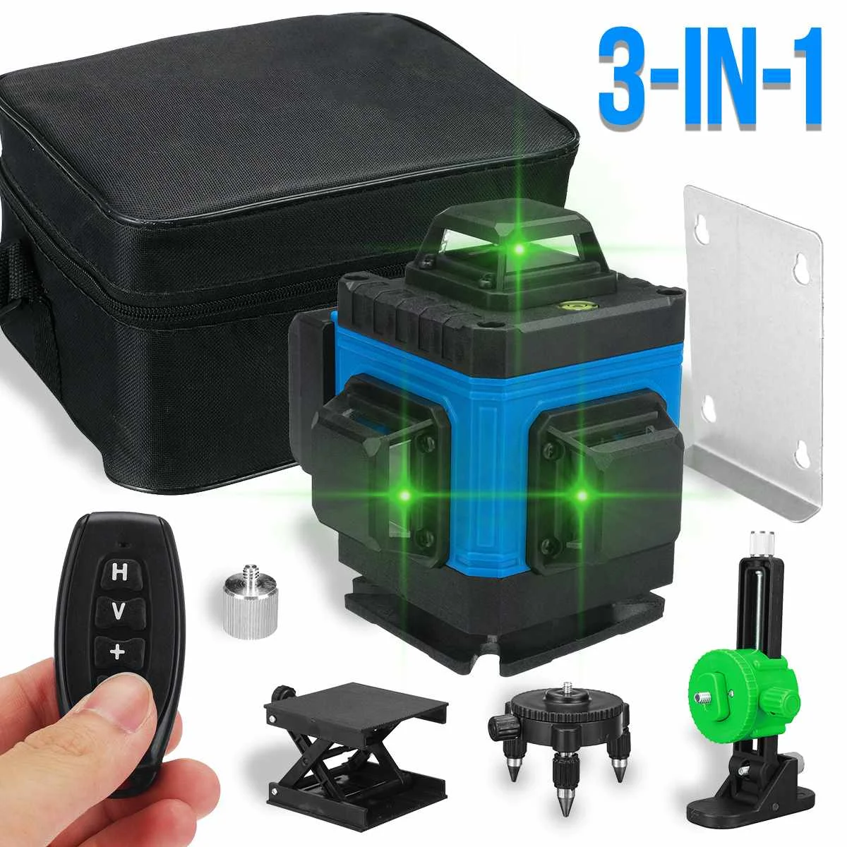 

Laser Level Green Light 12/16 Lines LED Display Auto Self Leveling 360° Rotary Measure Horizontal Vertical APP/Remote Controll