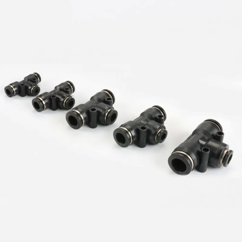 

T-type three-way variable diameter pneumatic quick insertion quick tracheal connector full peg16-12 / 12-10 / 10-8 / 8-6