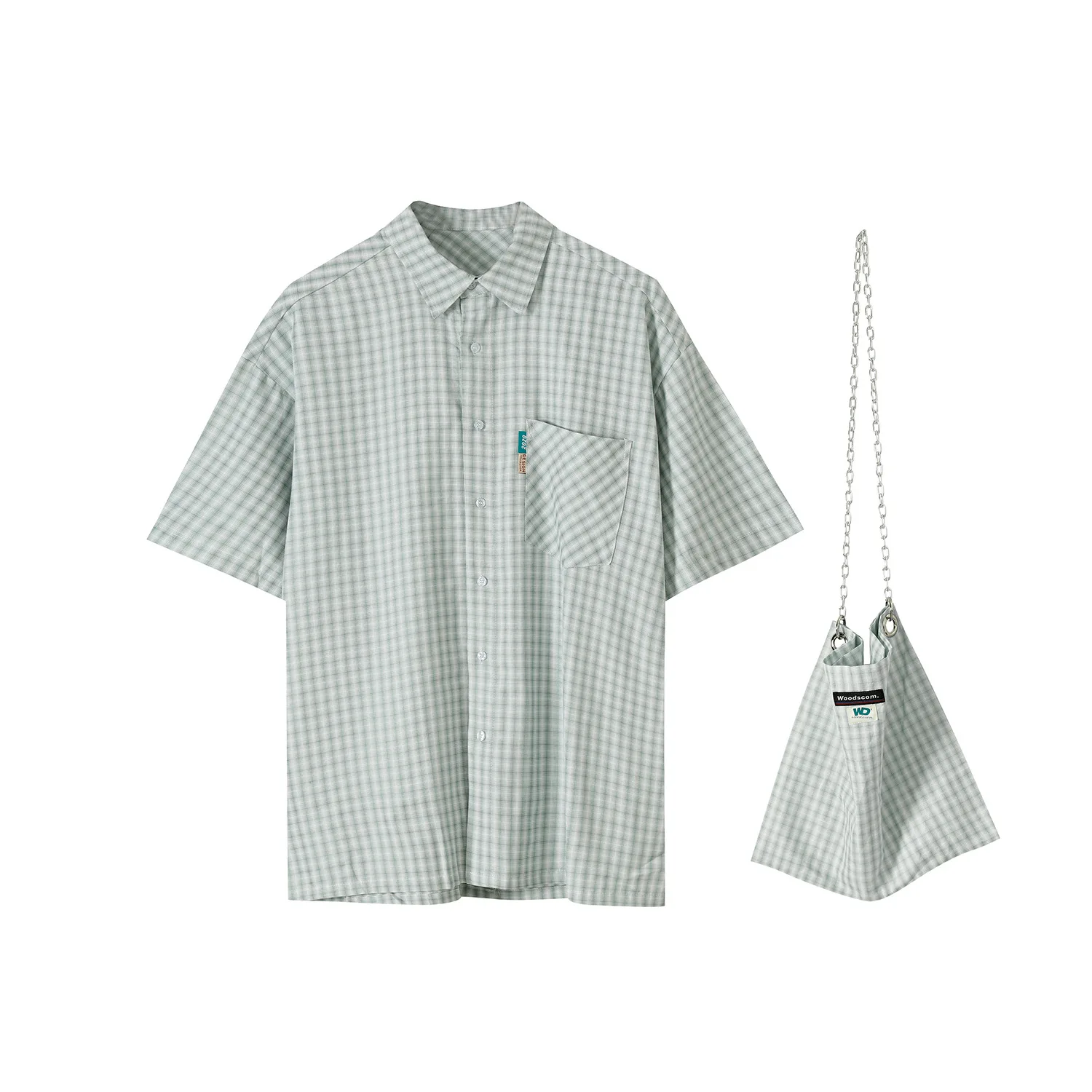 

MTL Menswear | 2021new product new loose Plaid Shirt Men's messenger bag m6-x-2090