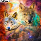 Алмазная картина полностью квадратнаякруглая дрель волк в звезде 5D Daimond вышивка крестиком Мозаика Стразы Zou290