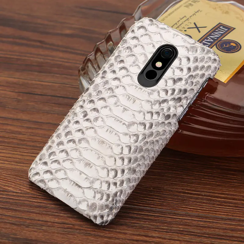 Белый Чехол для телефона из натуральной кожи питона для LG G6 G7 G5 G8 G8S чехол Роскошный тонкий женский чехол из змеиной кожи для LG V30 V40 V50 - Цвет: Белый