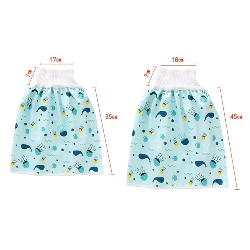 Falda de pa&ntilde;ales para beb&eacute;, pantalones de falda, pa&ntilde;al lavable e impermeable, pantalones de entrenamiento, ropa interior reutilizable-5
