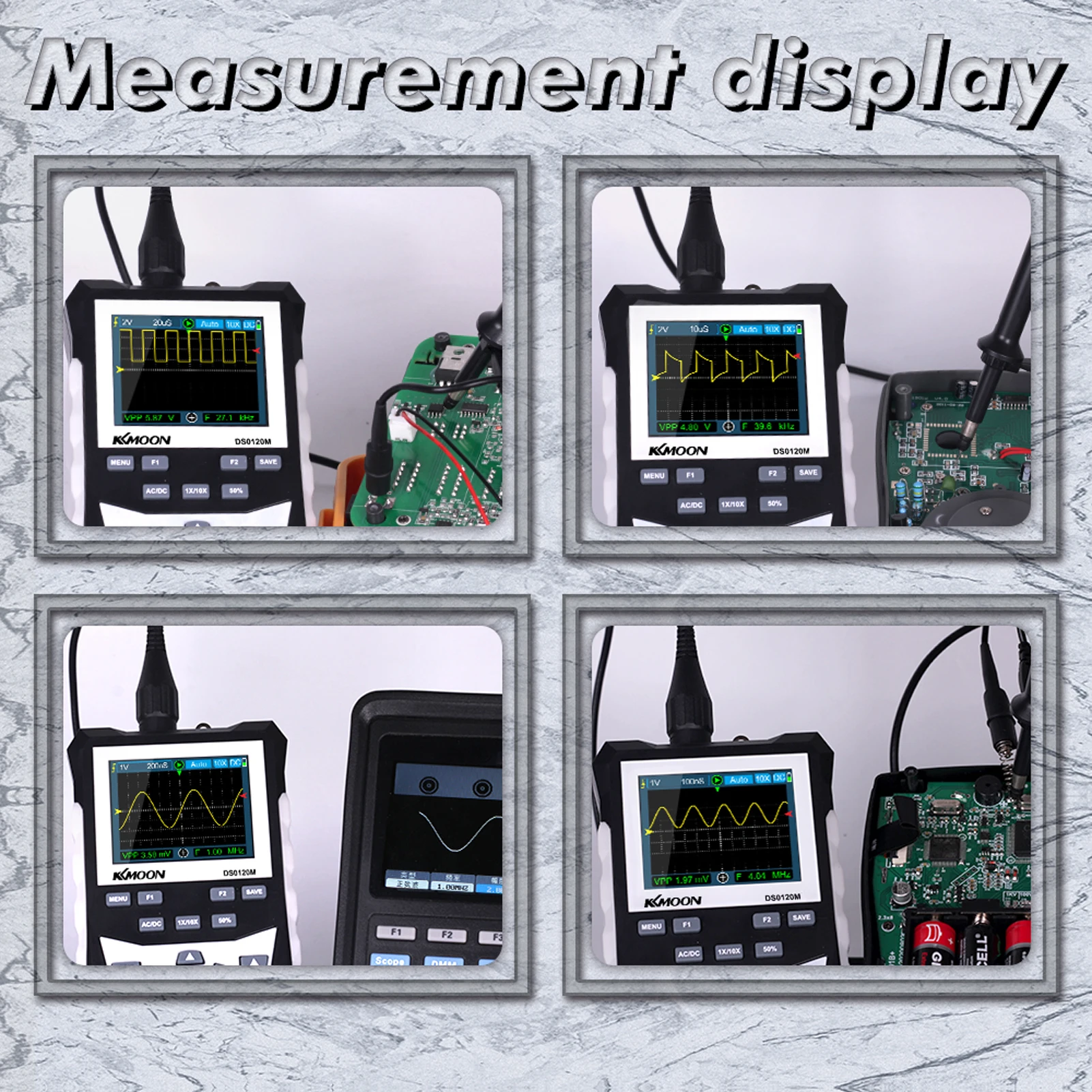 KKmoon Digital Oscilloscope DS0120M 320x240 High Definition 2.4 Inch TFT Color Screen 120MHz Bandwidth 500MSa/s | Инструменты