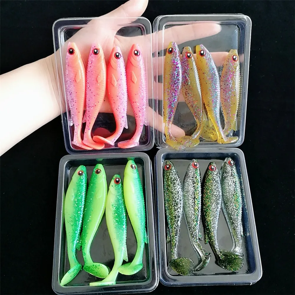 

Noeby 16 шт. 10 см 8 г, искусственные приманки, рыболовная приманка, блесна, силиконовая приманка, T-образный хвост, воблеры