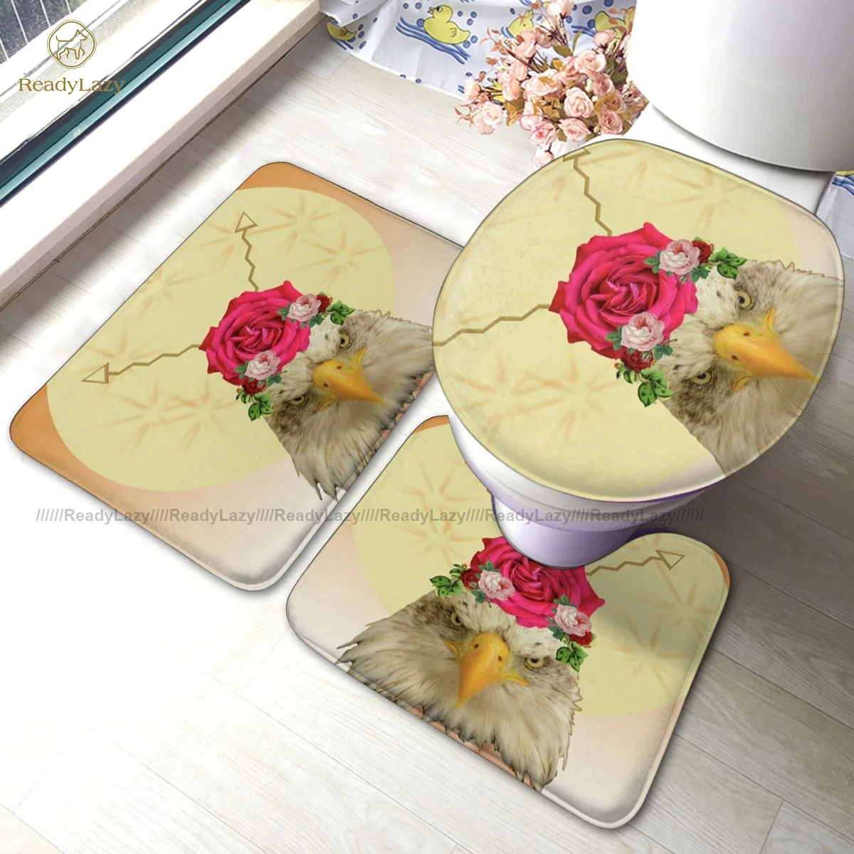 

Корона, коврик для ванной, 3 шт., противоскользящие двери, Набор ковриков для ванной комнаты, винтажный коврик для ванной из полиэстера