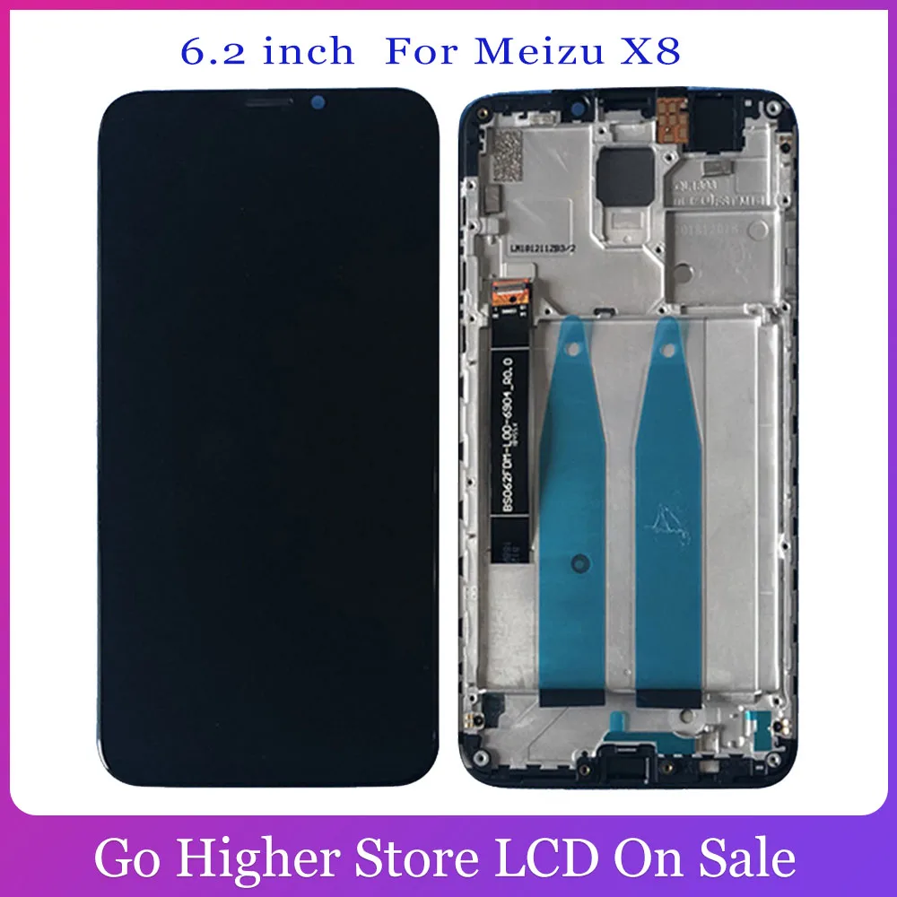 ЖК-дисплей 6 2 дюйма для Meizu X8 сенсорная панель стекло в сборе телефона Запасная