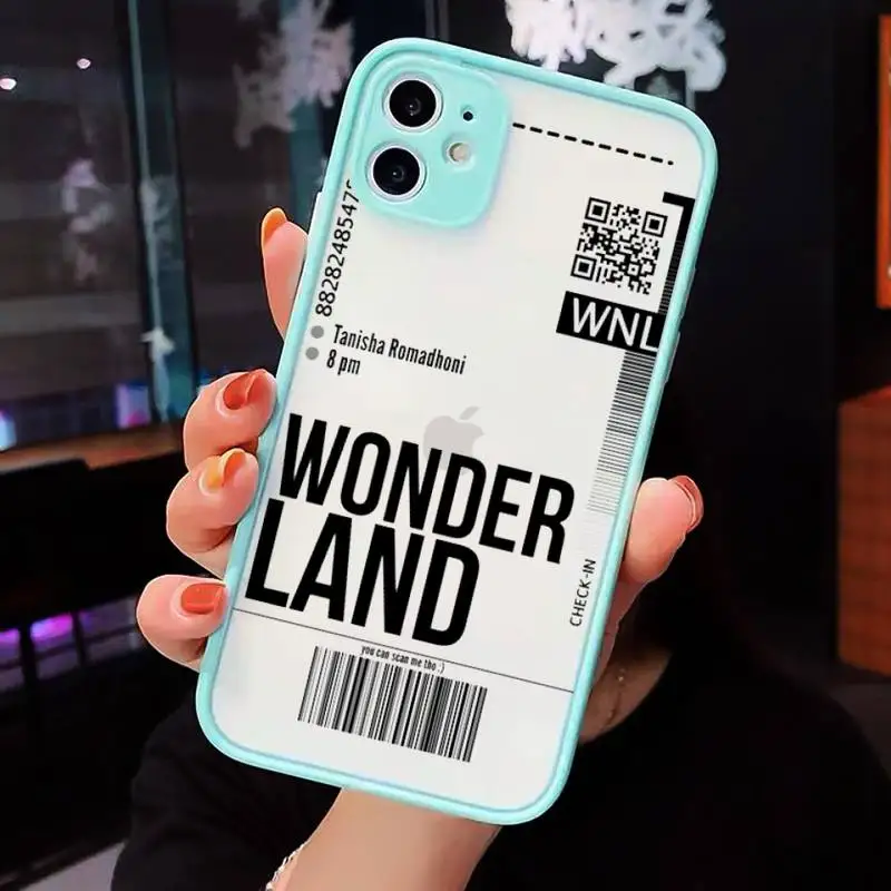 

AIR Tickets Travel Label Country Phone Case matte transparent For iphone 7 8 11 12 plus mini x xs xr pro max cover