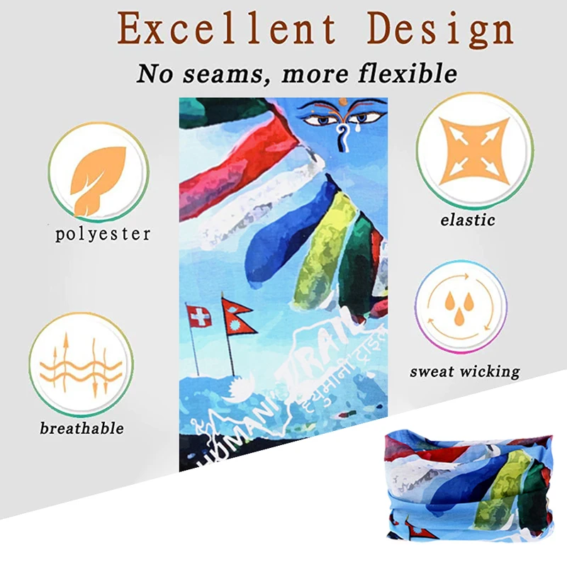 Велосипедные бесшовные спортивные банданы для спорта на открытом воздухе летняя