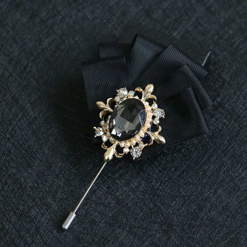 I Remiel новая лента стразы брошь в виде листьев длинные игольчатые булавки и броши