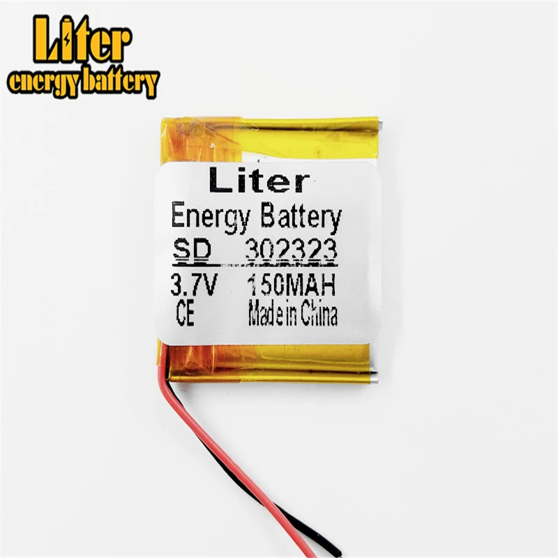 Размер 302323 3 7 v 150mah литий полимерный аккумулятор с платой для Mp3 Mp4 Mp5 Gps цифровые