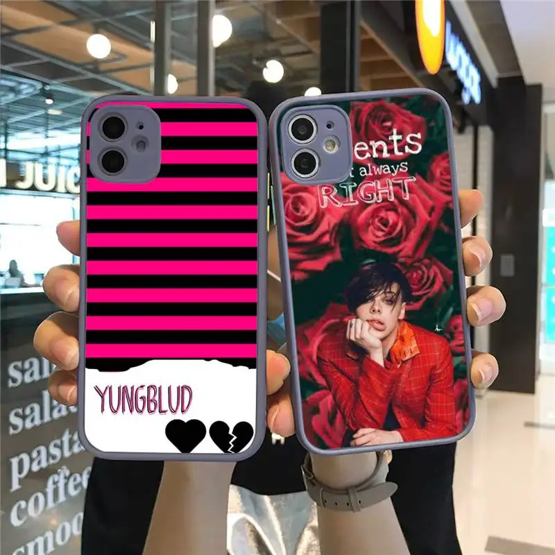 

Yungblud Cool singer raper Phone Case Matte Transparent for iPhone 7 8 11 12 s mini pro X XS XR MAX Plus cover funda