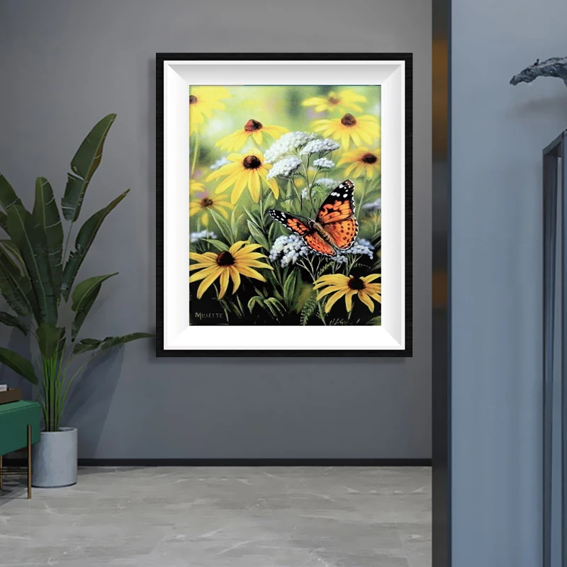 

Алмазная живопись 5D "сделай сам", вышивка с изображением бабочек, AB, вышивка крестиком, животное, холст, кружево, рукоделие, домашний декор, по...