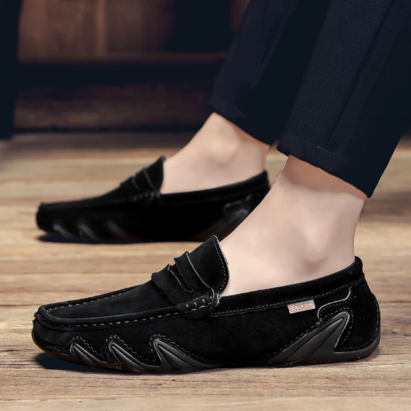 Новые модные мужские лоферы удобная повседневная обувь на плоской подошве