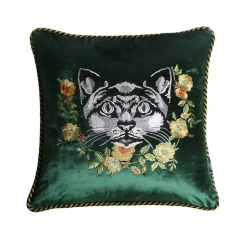 Home Decor Embroidered Handmade Pillow Case Luxury European Decorative Sofa Throw *women Velvet Cushion Cover Palace Style | Дом и сад