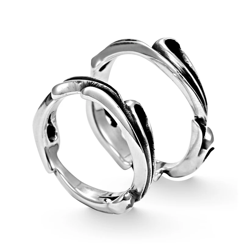 

ruibeila niche design couple bague en argent sterling 925bague de personnalit masculine et fminine bague simple fleur de vigne