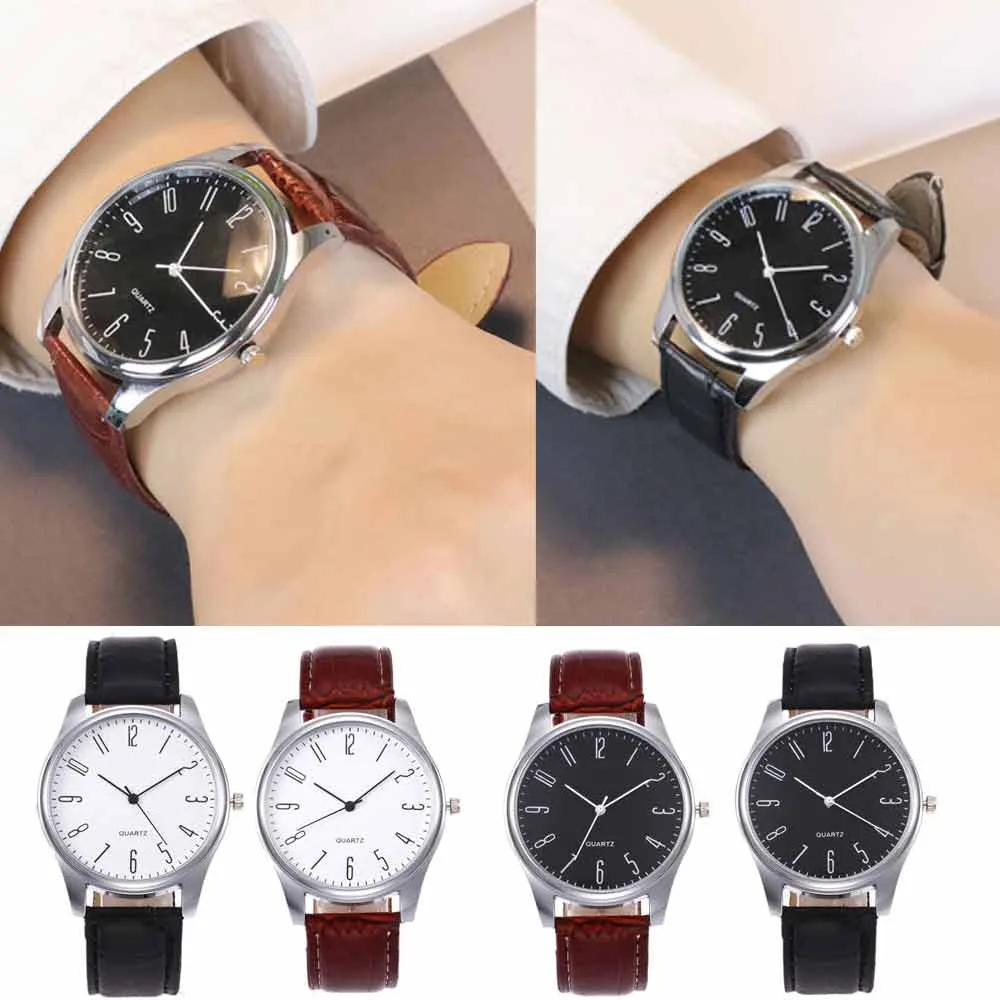 

Мужские Простые бизнес модные кожаные кварцевые наручные часы женские наручные reloj mujer montre femme relojes para mujer 2021