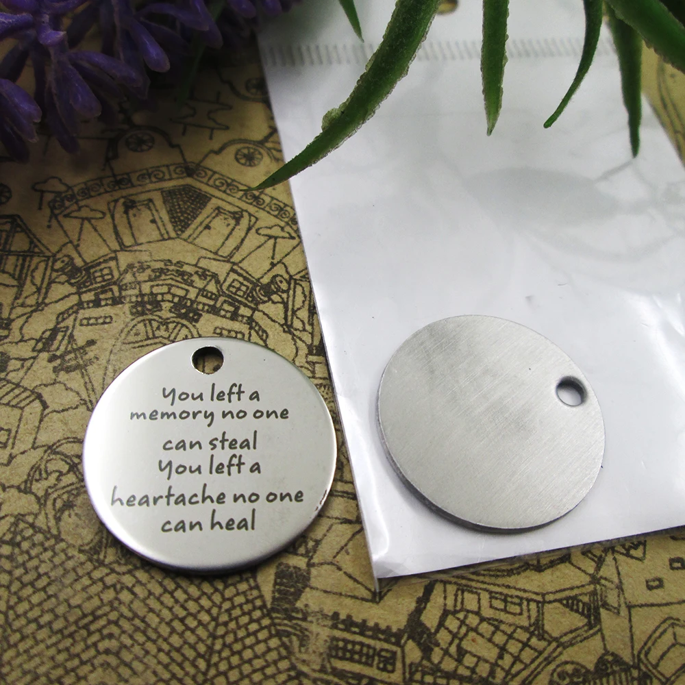 Шармы из нержавеющей стали вы оставили воспоминание никто не может украсть 5