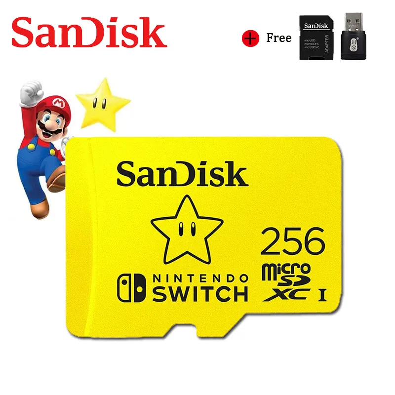 

SanDisk memory card 128GB 64GB 256GB micro SD card New style for Nintendo Switch microsd TF card SDXC UHS-I with adapter