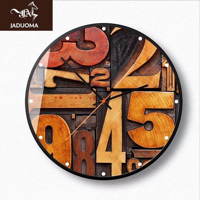 

JADUOMA 3D Big Wall Clock Simple Watch Personality Wall Clock Modern Design Silent Movement Wall Clock Large Home Decoration