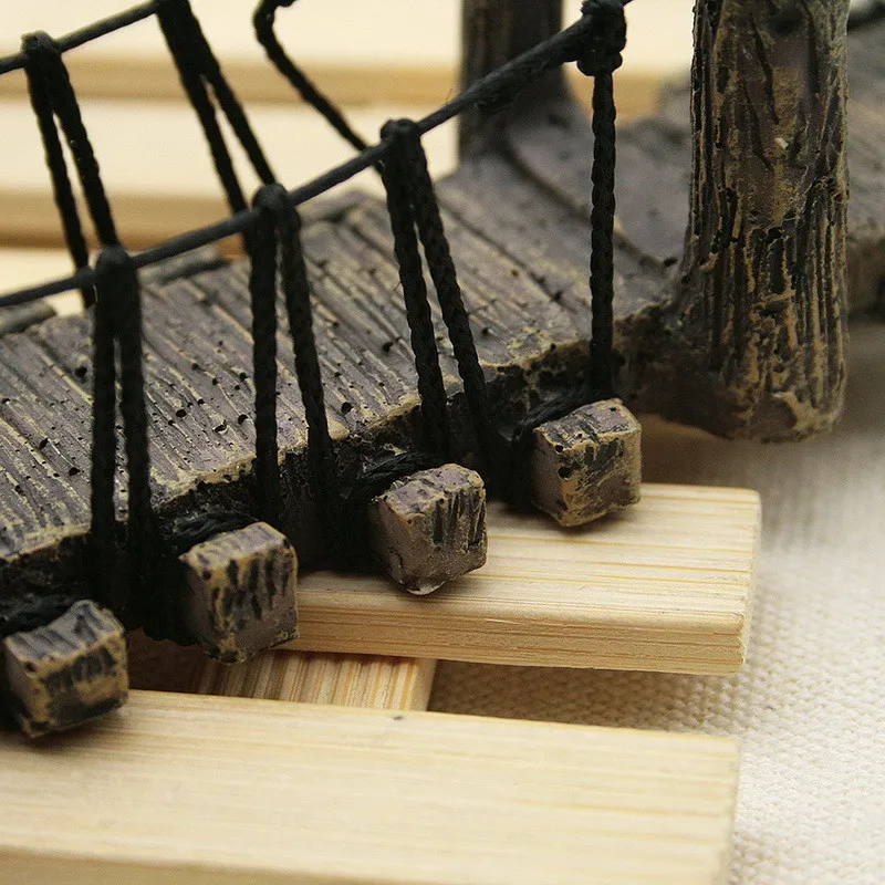 Искусственный деревянный мост для аквариума украшение искусственное моста |