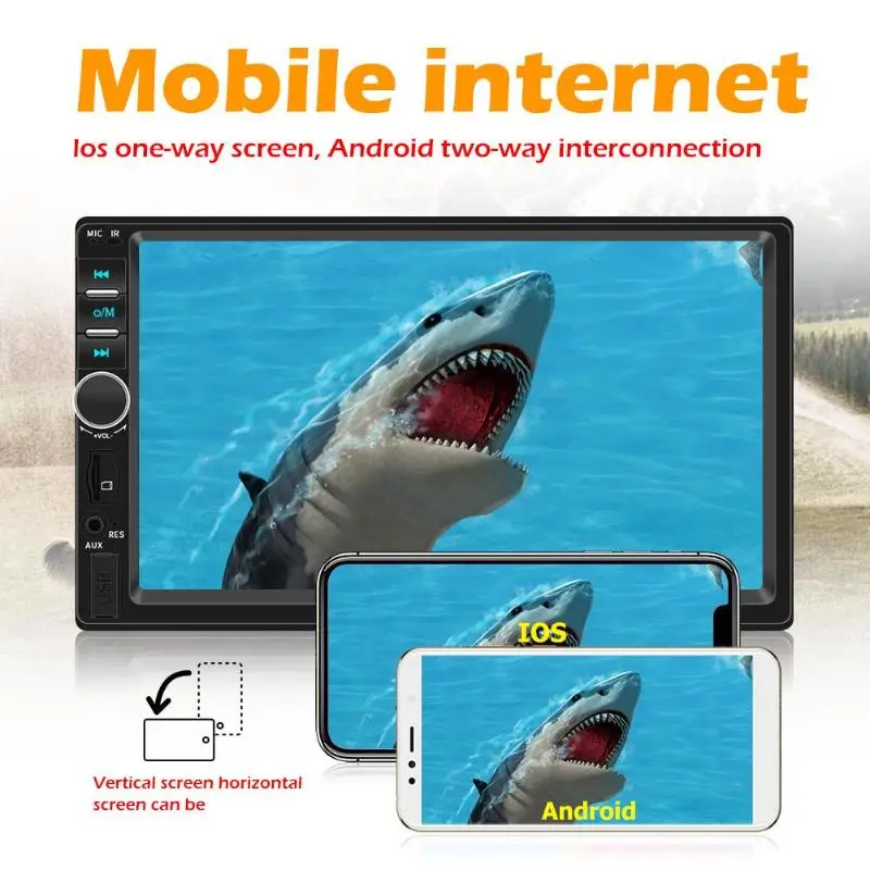 SWM 7018B 2DIN 7 дюймов экран Bluetooth автомобильный стерео Мультимедийный плеер AUX USB TF FM