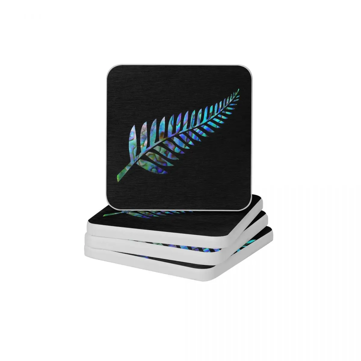 

NEW ZEALAND FERN PAUA Diatomite Square Round Coaster Eco-friendly Cup Bonsai Mat Soap Toothbrush Pad Wholesale 10x10cm