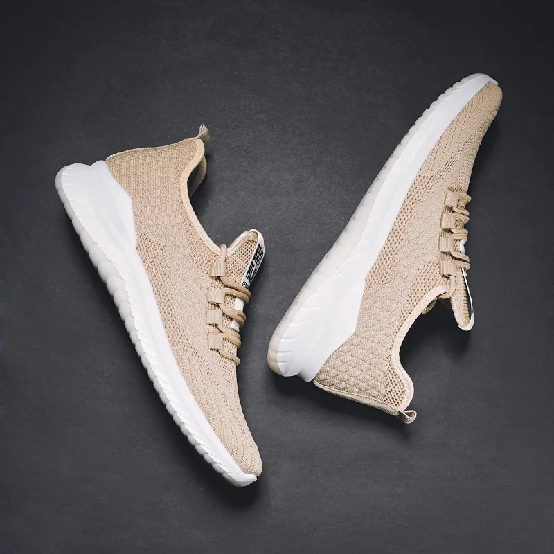 SALUDAS Sneakers Men Running Shoes Male Leisure Flying Woven Light Breathable Net Shoes Fashion Sneakers Vulcanize Shoes