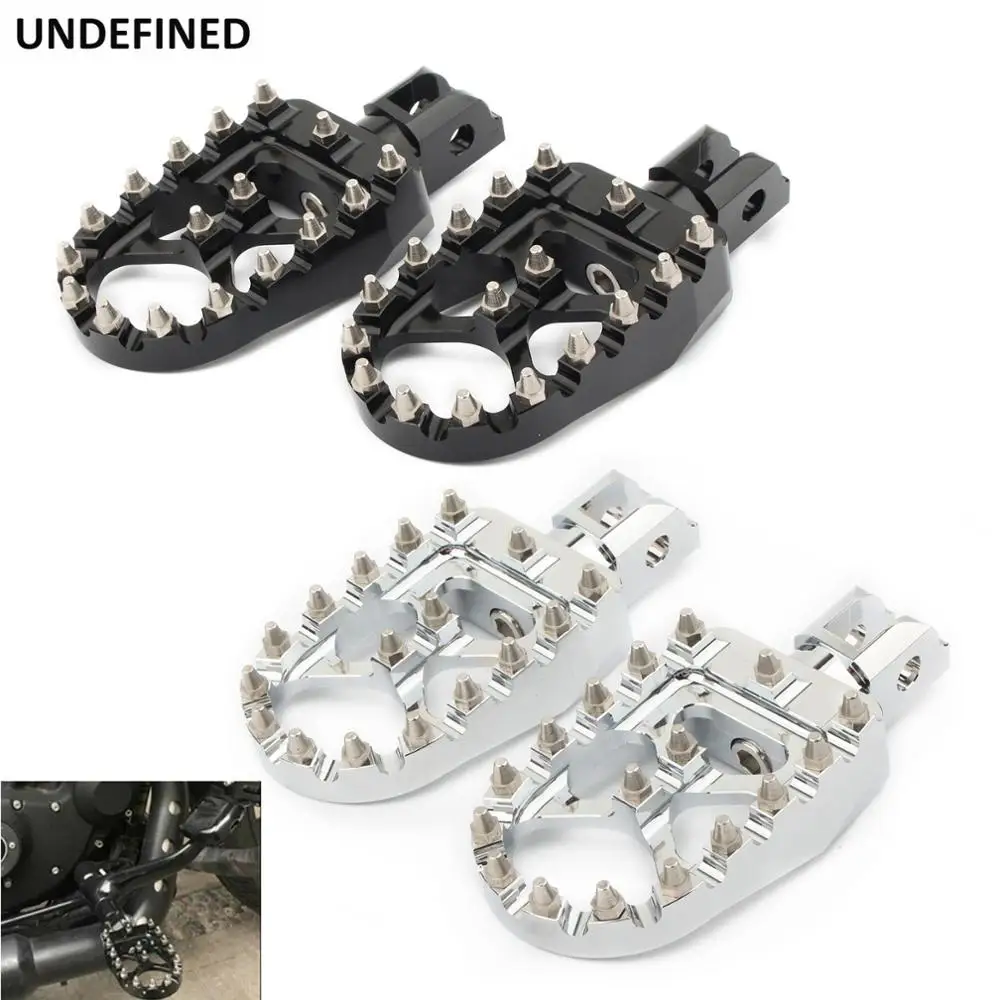 

Front Rear Morcycle Footrest MX Wide Foot Pegs CNC Aluminum For Harley Softail Breakout Street Bob Fat Boy 2018-2020