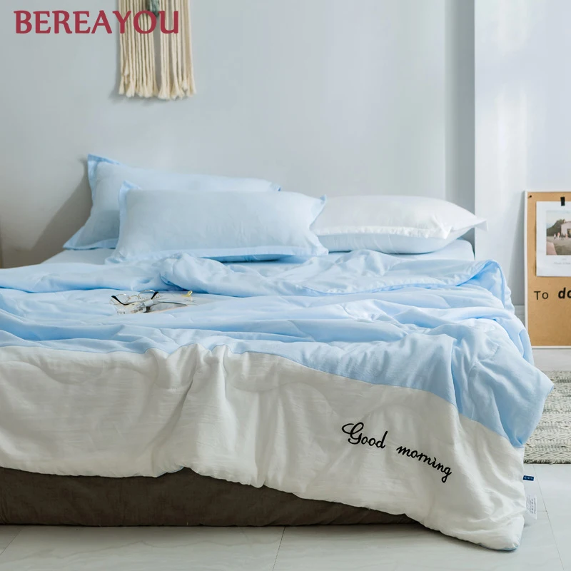 Одеяло из промытого хлопка s одеяло тонкое летнее покрывало полный размер