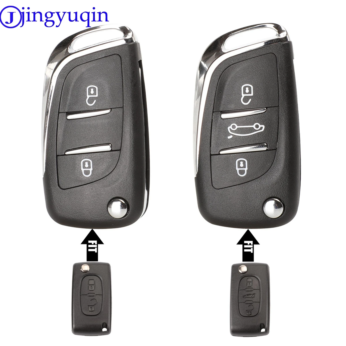 Jingyuqin 10ps CE0523 модифицированный раскладной корпус ключа для Peugeot 306 407 807 Partner Remote