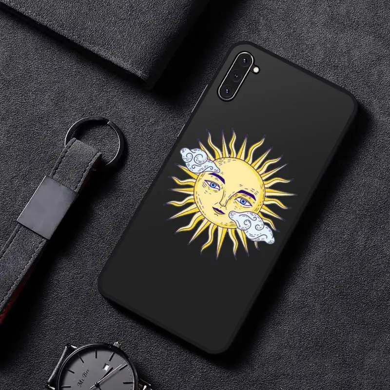 

Funny Sun Moon Face Phone Case For Samsung A32 A51 A52 A71 A50 A12 A21S S10 S20 S21 Plus Fe Ultra