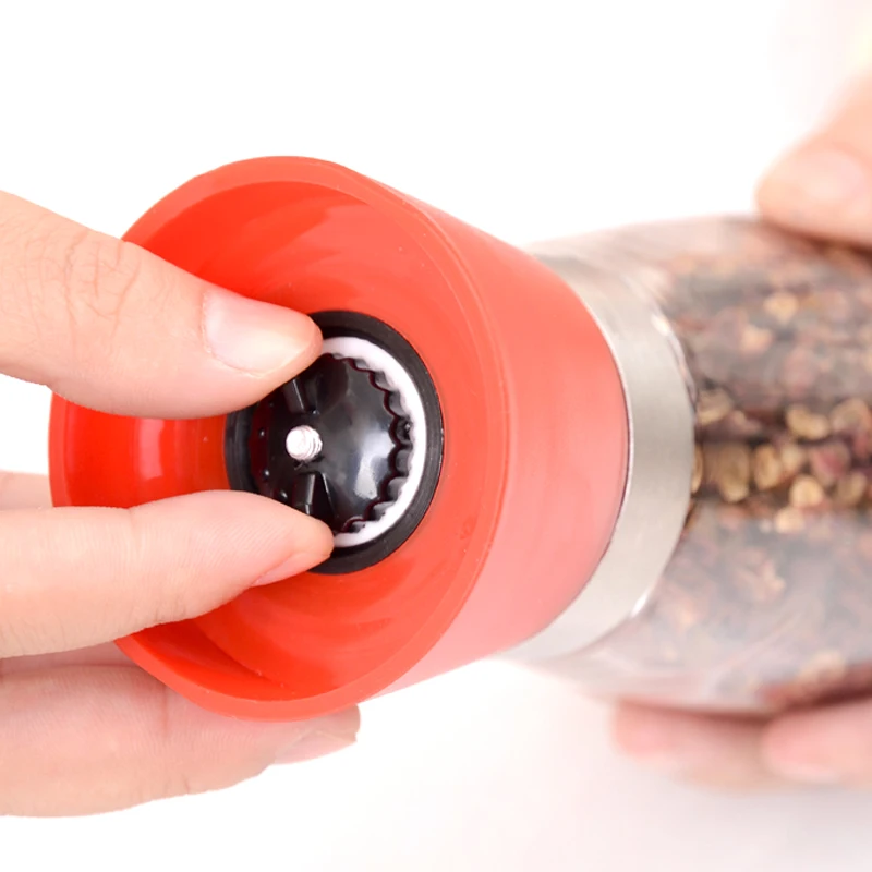 1Pc Pepper Mill Grinder Glass Salt Grinding Bottle Manual Seasoning Herb Spice Muller Jar Kitchen Accessories | Дом и сад