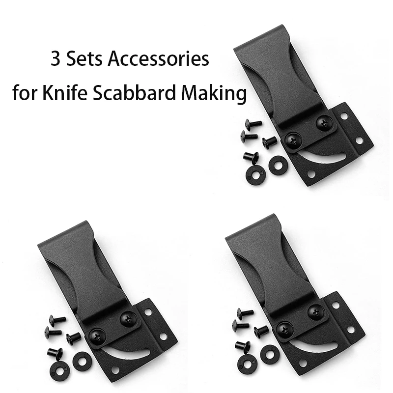 

3 Sets Nylon Material Knife Scabbard DIY Making Accessories EDC Tools Back Belt Waist Clips K Sheath Make Accessory Parts