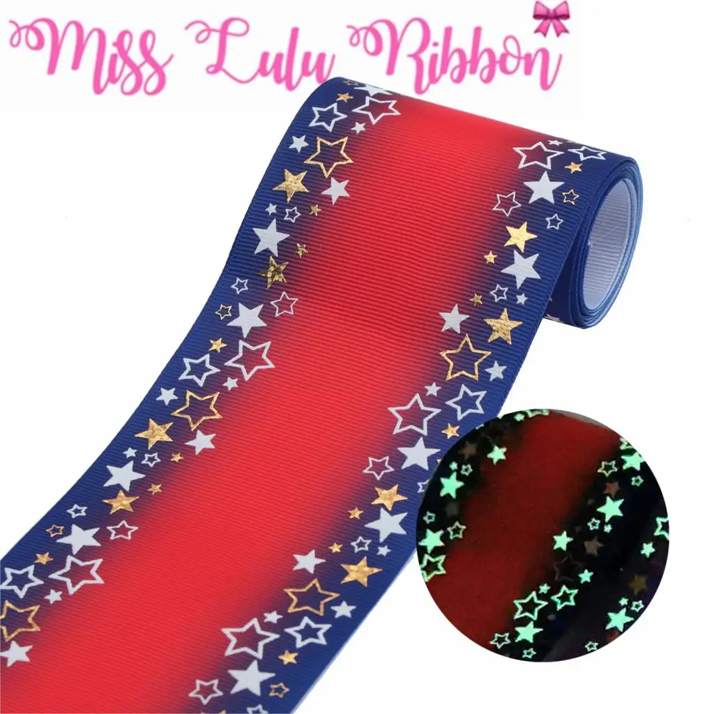 3 &quot75 мм принт в виде звезд белые чернила для печати светится темноте голограмма