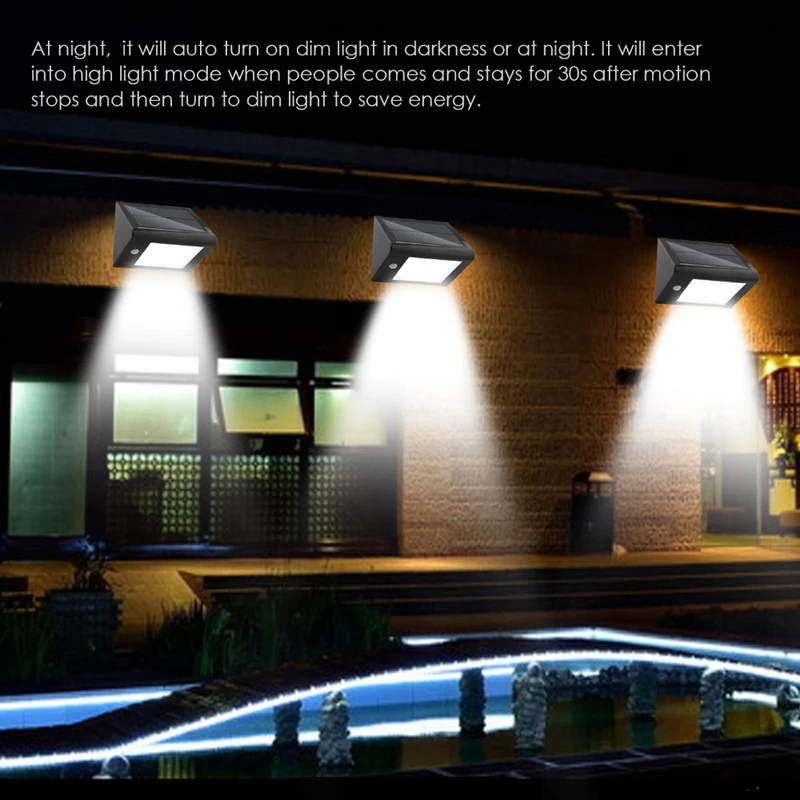 

Solar Powered Lamps 2835 SMD 20Leds Led Solar Light with Motion Sensor Lamp IP65 Waterproof Outdoor Garden Decoration Lighting