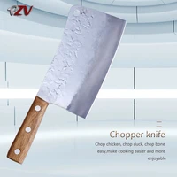 pzv chef knife handmade forged high carbon clad steel kitchen knives cleaver filleting slicing broad butcher knife kitchen knife