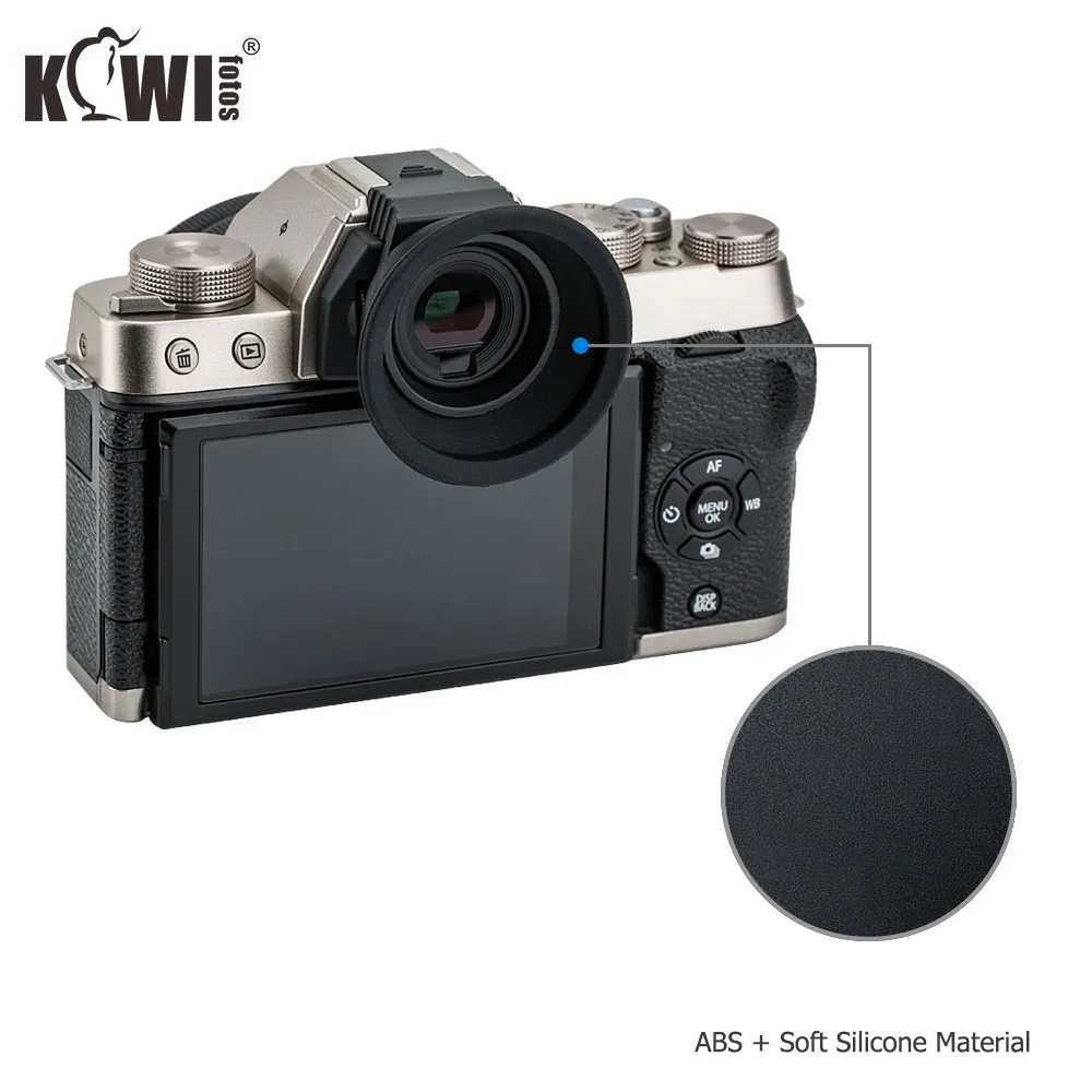 Мягкий Силиконовый наглазник для камеры KIWI, окуляр для Fujifilm X-T100 XT100 FUJI XT-100, легко и надежно крепится через горячий башмак