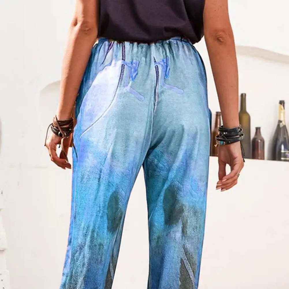 

Sport Running Pant Women's Harajuku Casual Strapping Trousers With Elastic-waisted Print Trousers Sport Pants Pantalon Femme