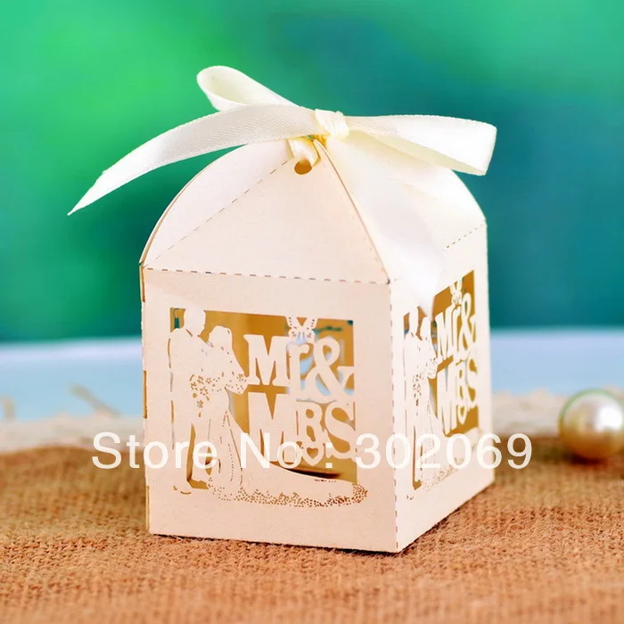 

Laser Cut Favor Candy Boxes Paper Gift Boxes Paper Packing for Party Favors 100pcs